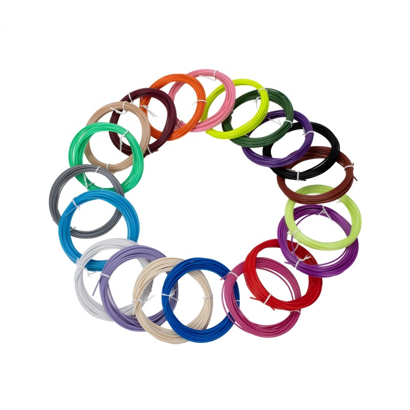 Zamjenski filament AERIUM za 3D olovke, 1,75 mm PLA, 5 metara × 20 boja Zamjenski filament AERIUM za 3D olovke, 1,75 mm PLA, 5 metara × 20 boja