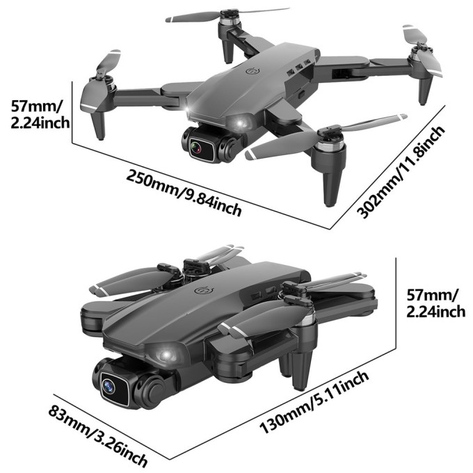 Dron AERIUM L900 GPS 4K crni - 3 baterije