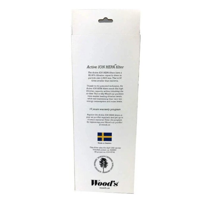 Náhradní aktivní ION HEPA filtr pro Woods AL310 / AL310 FC Náhradní aktivní ION HEPA filtr pro Woods AL310 / AL310 FC