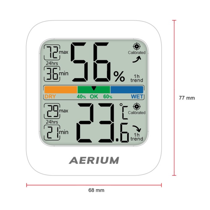 Monitor temperature i vlažnosti zraka AERIUM T33 DUAL