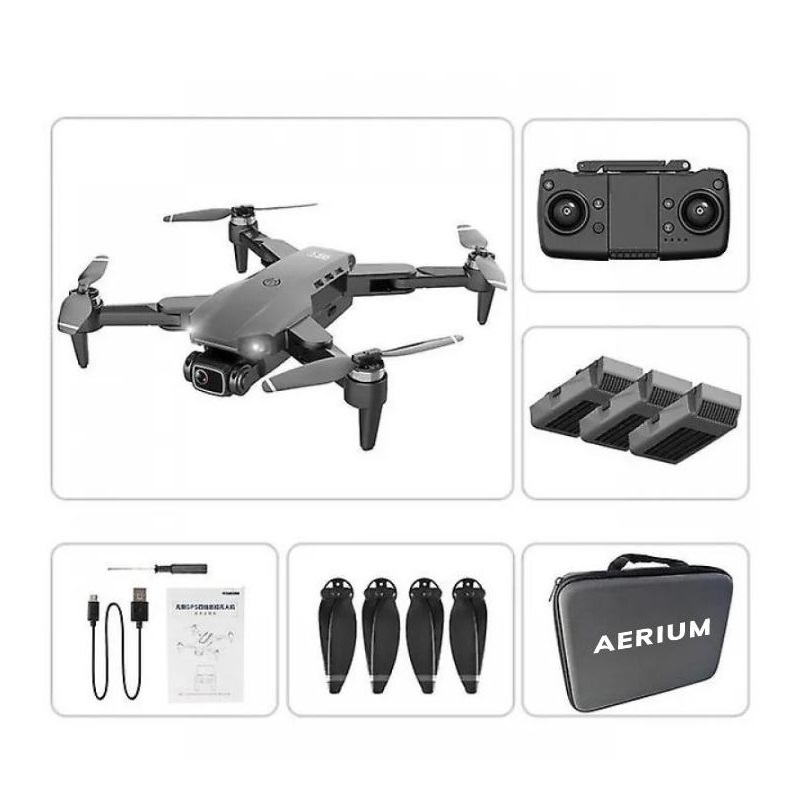 Dron AERIUM L900 GPS 4K crni - 3 baterije